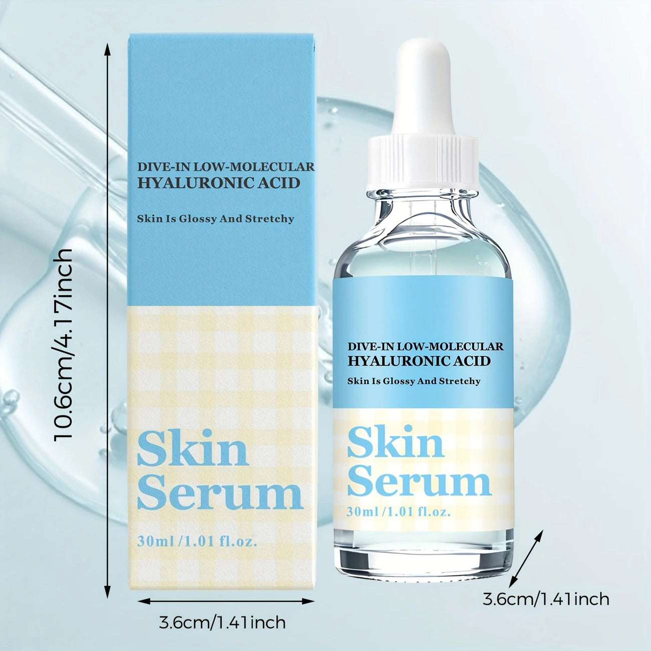 Colorchoice DlVE-INLow-Molecular Hyaluronic Acid Serum, Helps Skin RetainMoisture, Gently Nourishes, Makes Skin Hydrated And Firm,Suitable For Face/neck/body, Suitable For Men And Women,Easter/Mother's Day/Father's Day Gift (30 Ml/1.01 F Oz)
